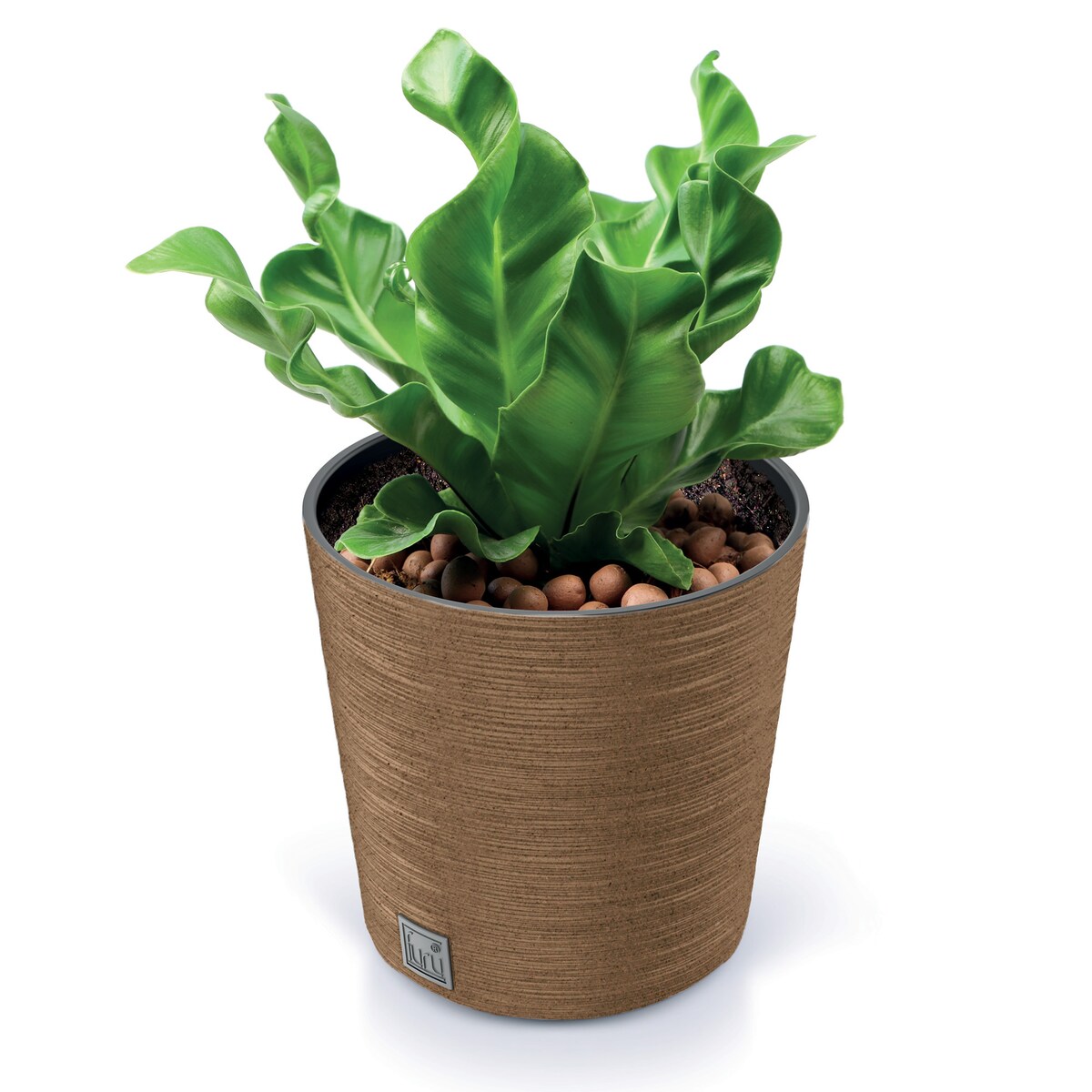 Doniczka Donica Ogrodowa 25 Cm Okrągła Na Taras Do Ogrodu Domu Eco Wood Kawa