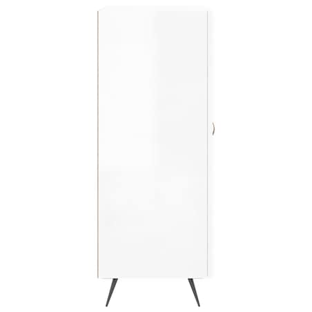 vidaXL Szafka, biała, połysk, 69,5x34x90 cm, materiał drewnopochodny