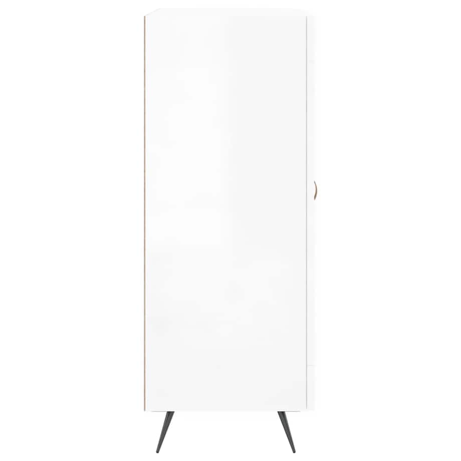 vidaXL Szafka, biała, połysk, 69,5x34x90 cm, materiał drewnopochodny