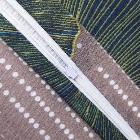 Pościel flanelowa 180x200 Solenne Dark szara, liście miłorzębu, Flanelove