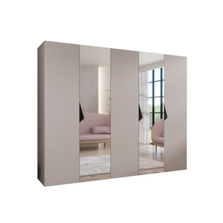 Szafa uchylna z lustrem Sandi 2 250 wys 202 cm Kaszmir + u Czarny