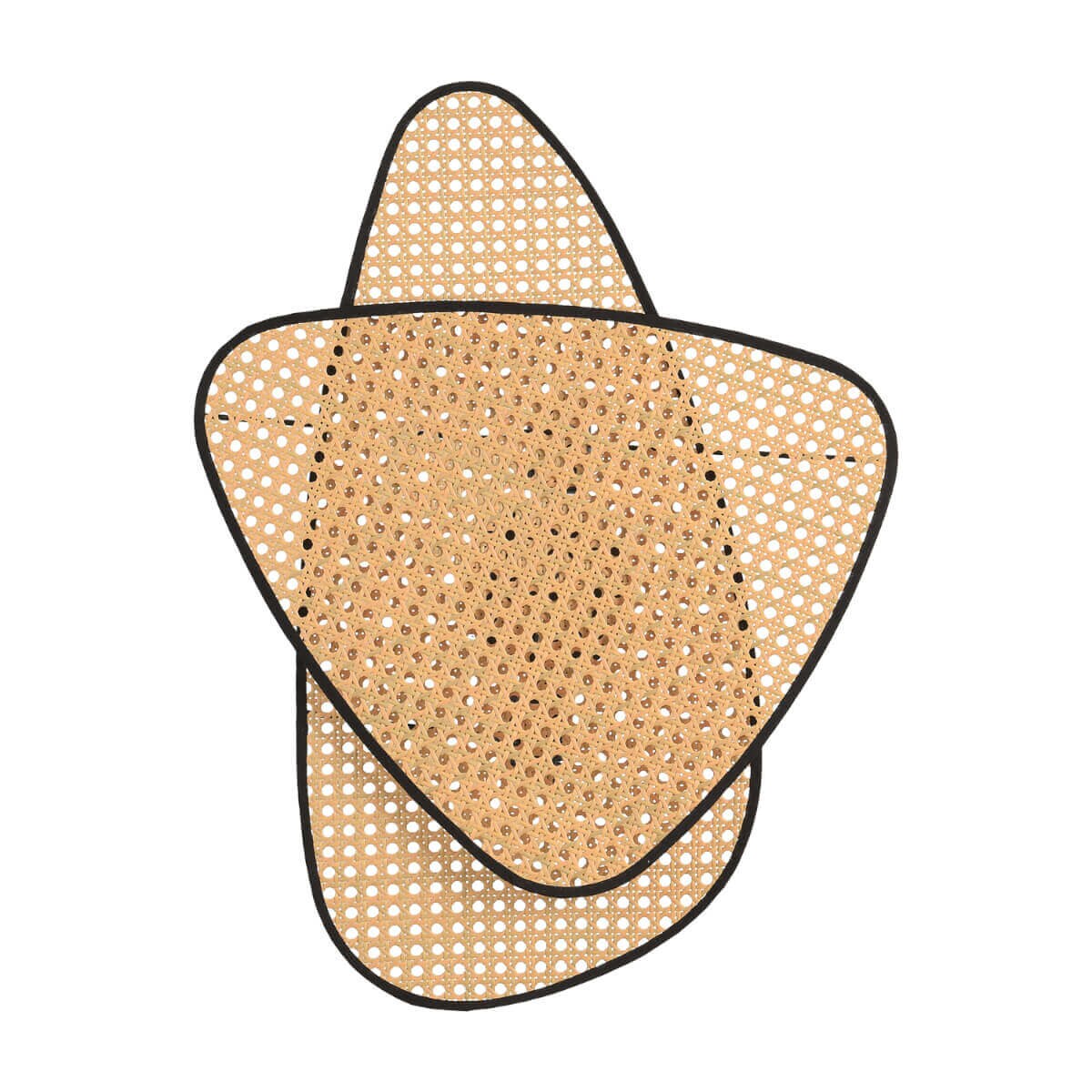 Podwójny kinkiet ścienny Natura ST-DN1350-2 Step ratan metal czarny beżowy