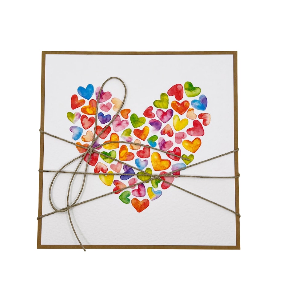 Wyjątkowa kartka walentynkowa - walentynka z sercem