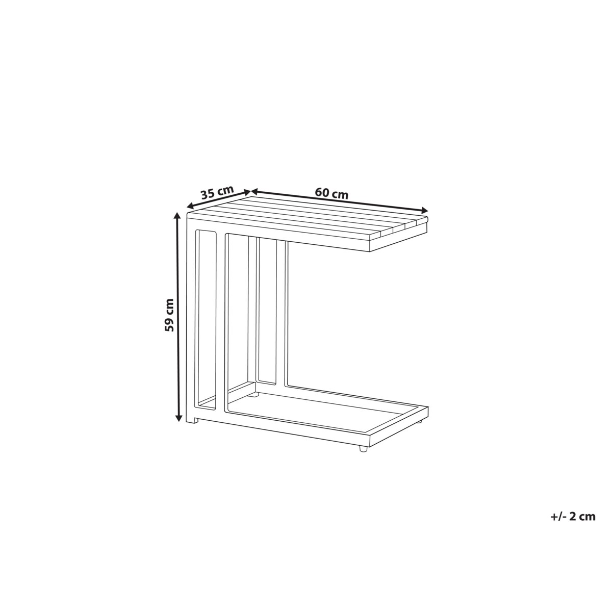 Stół ogrodowy MDF Biały MESSINA
