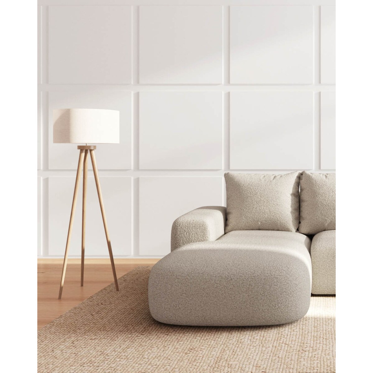 Monce Sofa narożna lewa beżowa