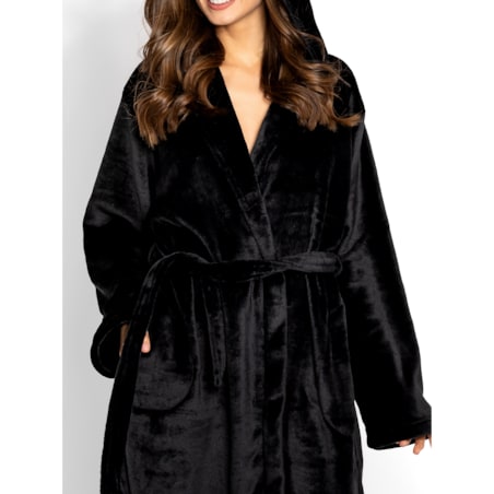 Szlafrok Kitty Black, XXL