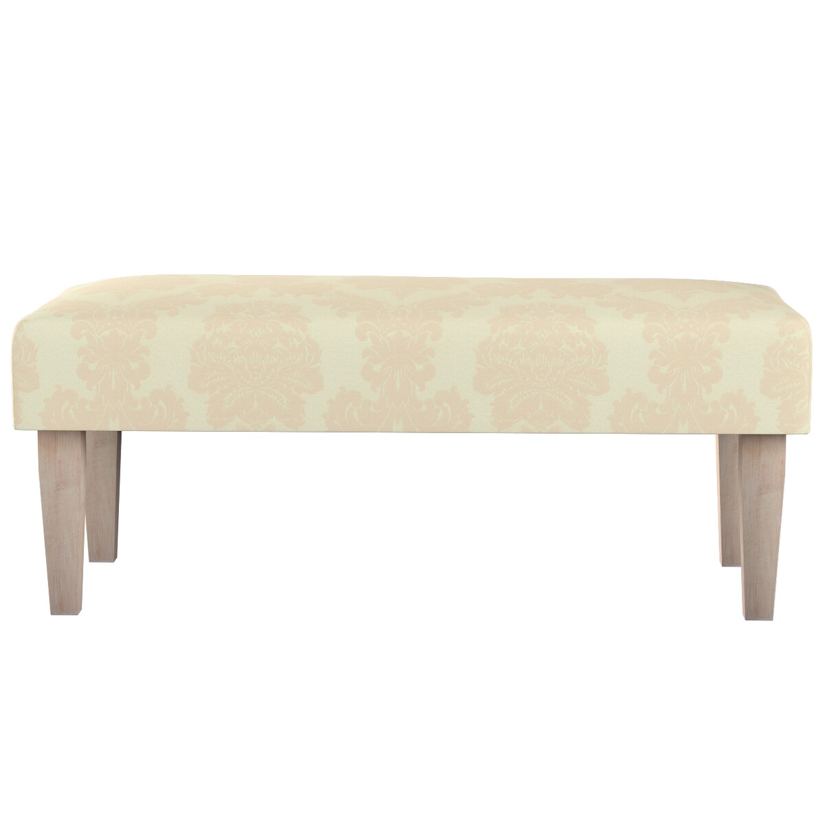 Ławka, liście akantu na tle ecru, 100 x 40 x 40 cm, Damasco