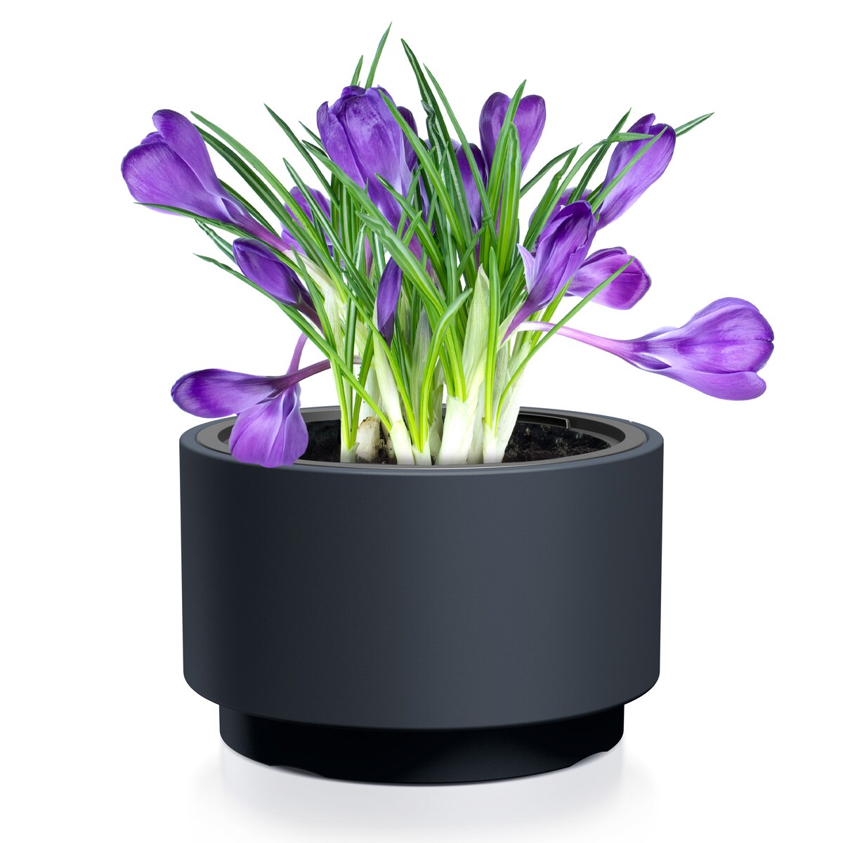 Doniczka Donica Ogrodowa 46,8 Cm Okrągła Na Taras Do Ogrodu Domu Antracytowa