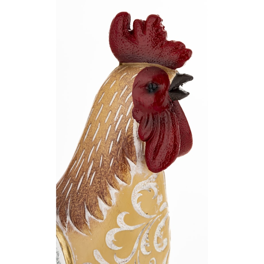 Dekoracja - brązowy kogut 26x10x23 cm TOAN