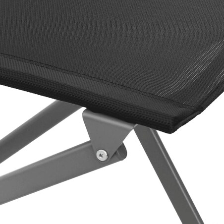 vidaXL Składane krzesła ogrodowe, 2 szt., czarne, stal i textilene