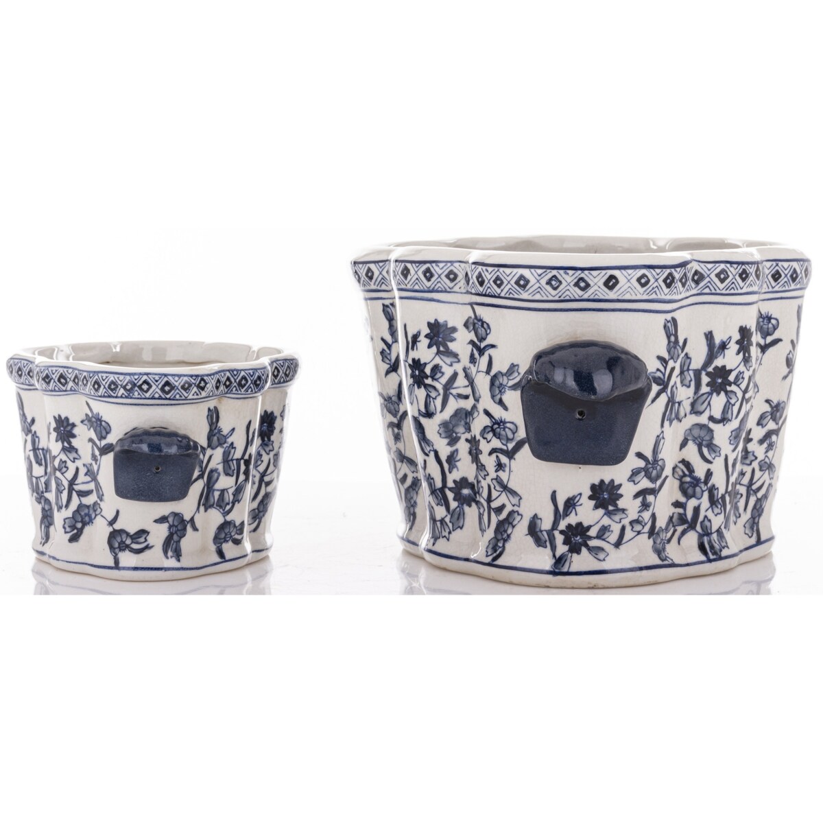 Osłonka 2 szt. ceramiczna 14,5x32x22 i 9,5x21x14 cm GHARA-VI podłużne