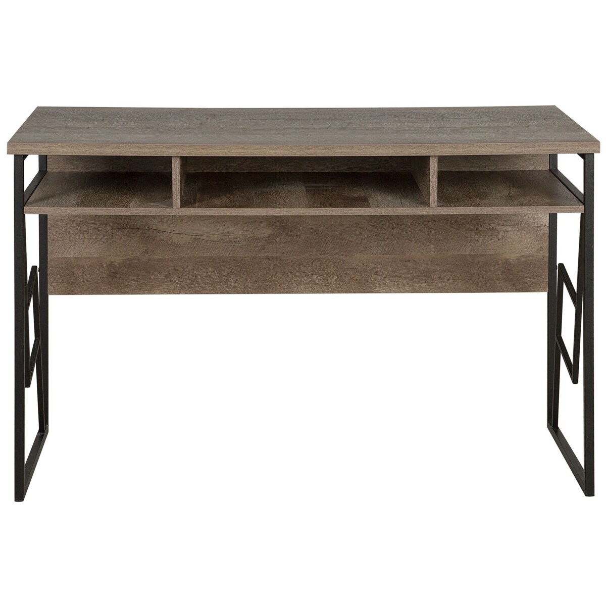 Biurko z półką 120 x 60 cm ciemne drewno FORRES