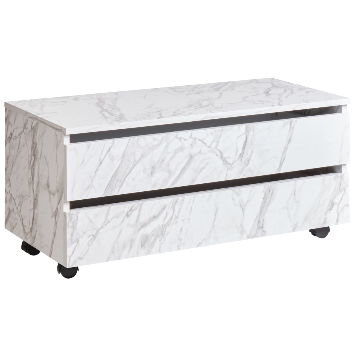 Szafka łazienkowa TERESINA 80 cm Biały marmur