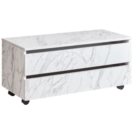 Szafka łazienkowa TERESINA 80 cm Biały marmur