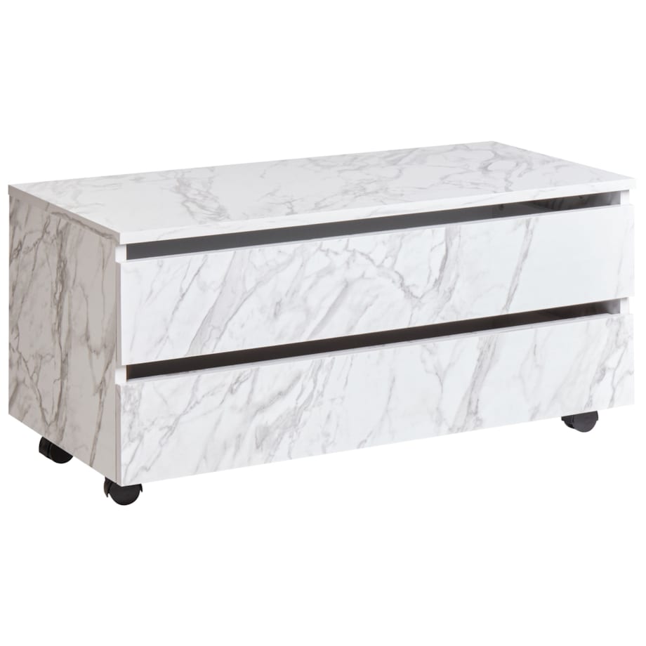 Szafka łazienkowa TERESINA 80 cm Biały marmur