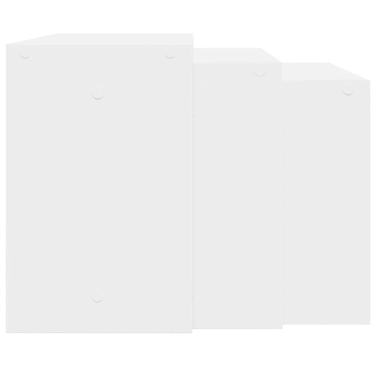 vidaXL Stoliki wsuwane pod siebie, 3 szt., białe