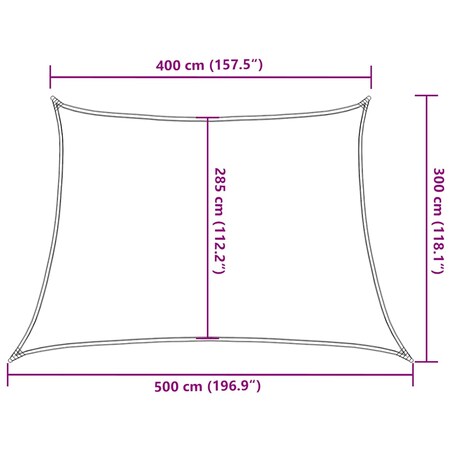 vidaXL Żagiel przeciwsłoneczny, 160 g/m², kolor taupe, 4/5x3 m, HDPE