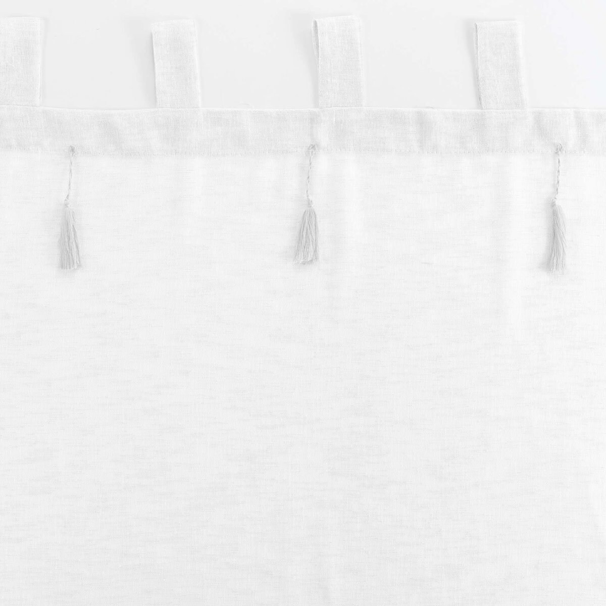 Firanka z ozdobnymi pomponami DALILA, 140 x 240 cm