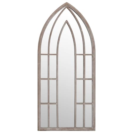 vidaXL Lustro ogrodowe, piaskowe, 100x45 cm, żelazne