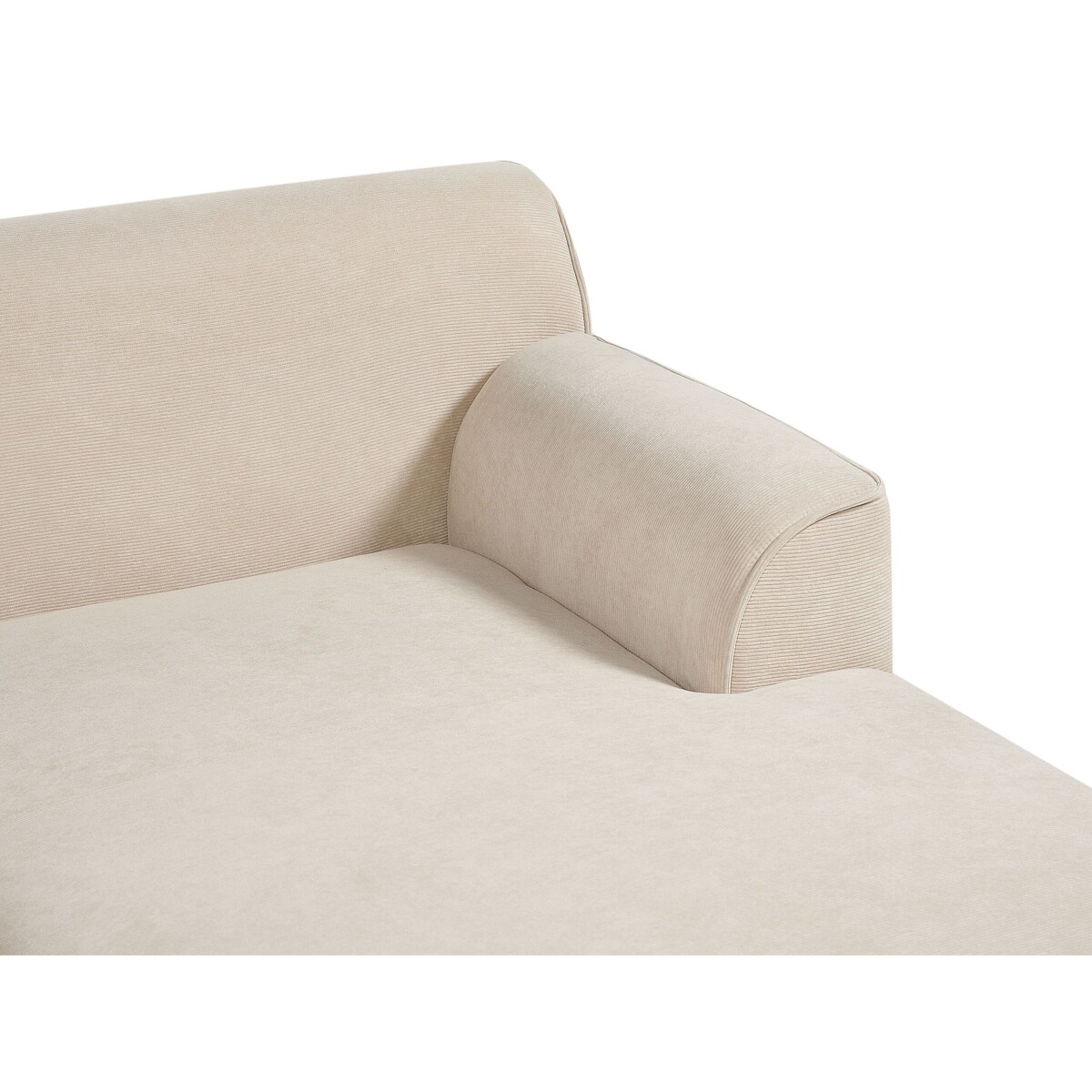 Narożnik sztruksowy lewostronny beżowy SIMOS