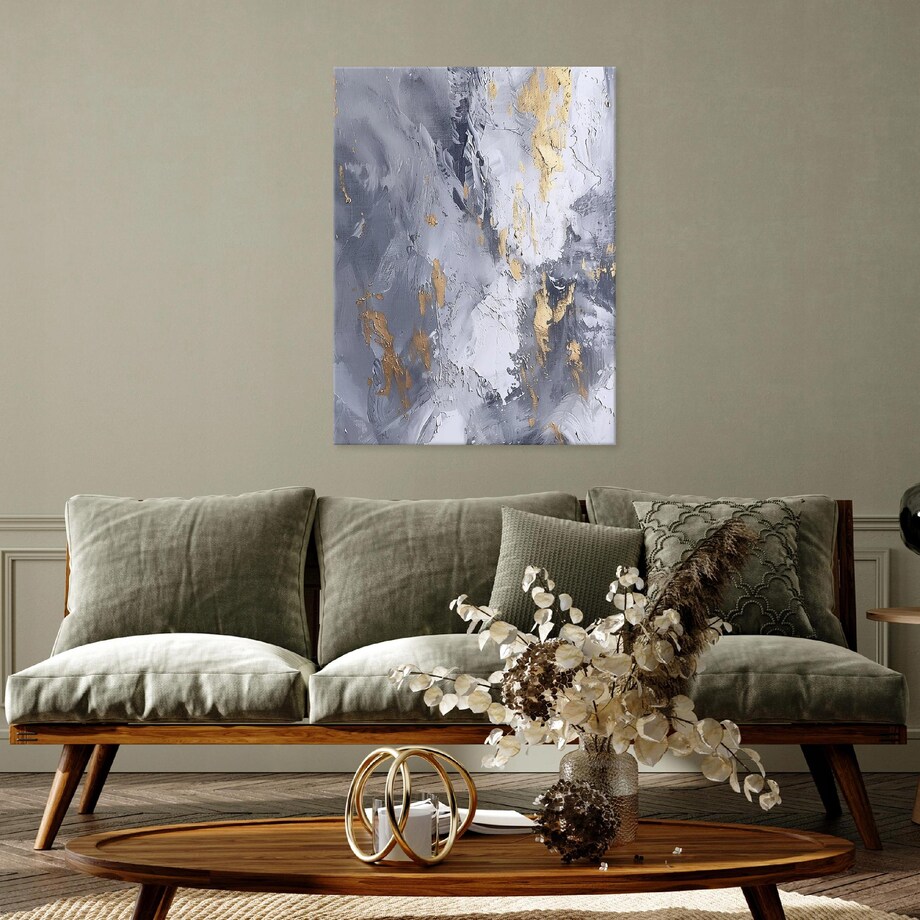 OBRAZ MARMUR ZŁOTO ABSTRAKCJA NA PŁÓTNIE ŚCIANĘ DO SYPIALNI SALONU 40x30