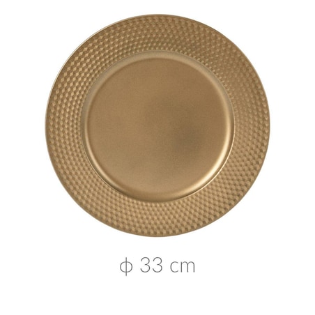 Podstawka dekoracyjna pod talerz, Ø 33 cm, złoty mat