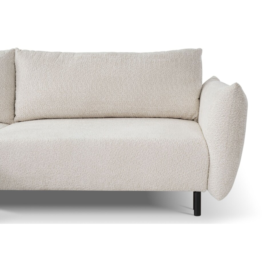 Narożnik DELI z funkcją spania na nóżkach, lewostronny, beżowy