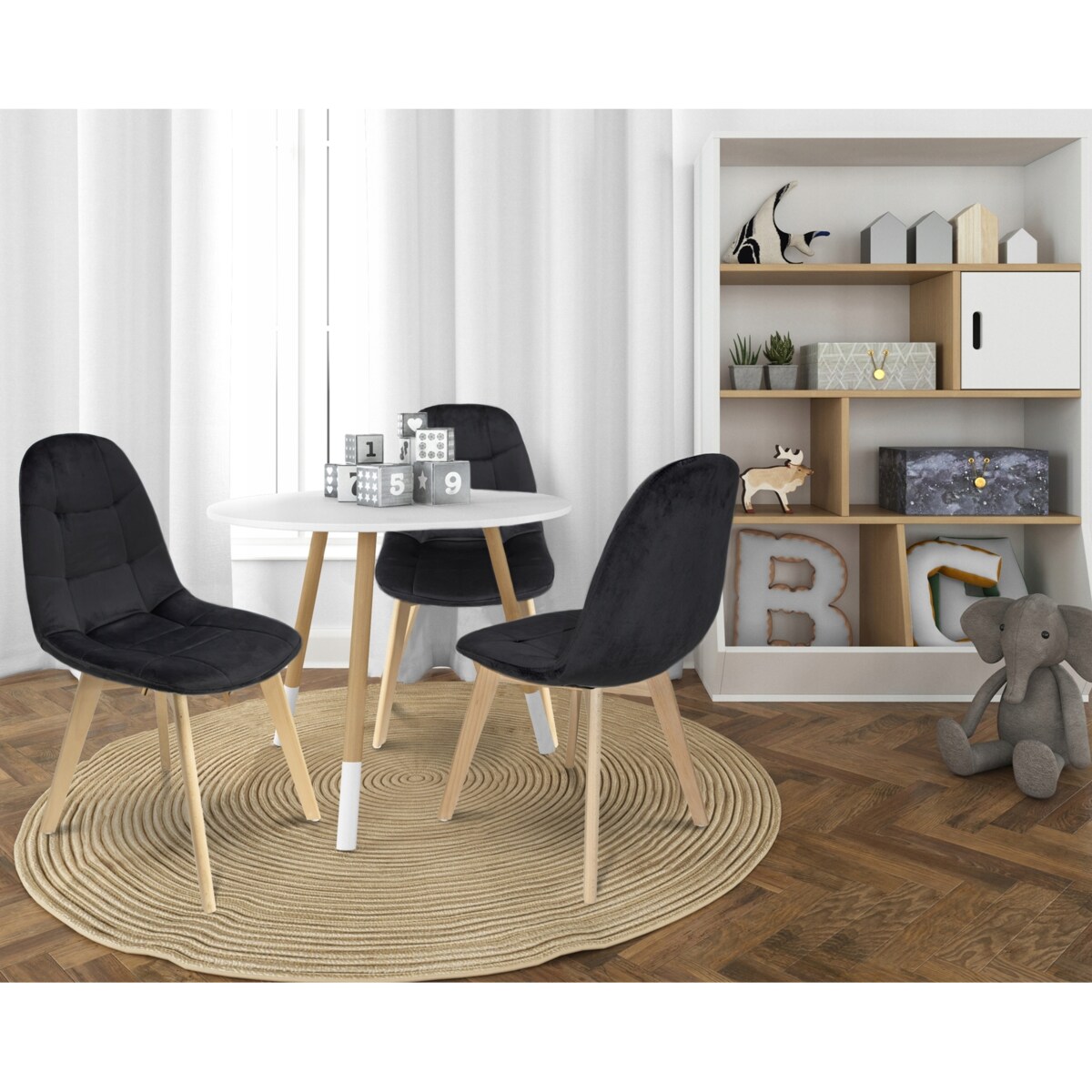 4 X Krzesło Do Jadalni Kuchni Stołu Zestaw Komplet Czarne