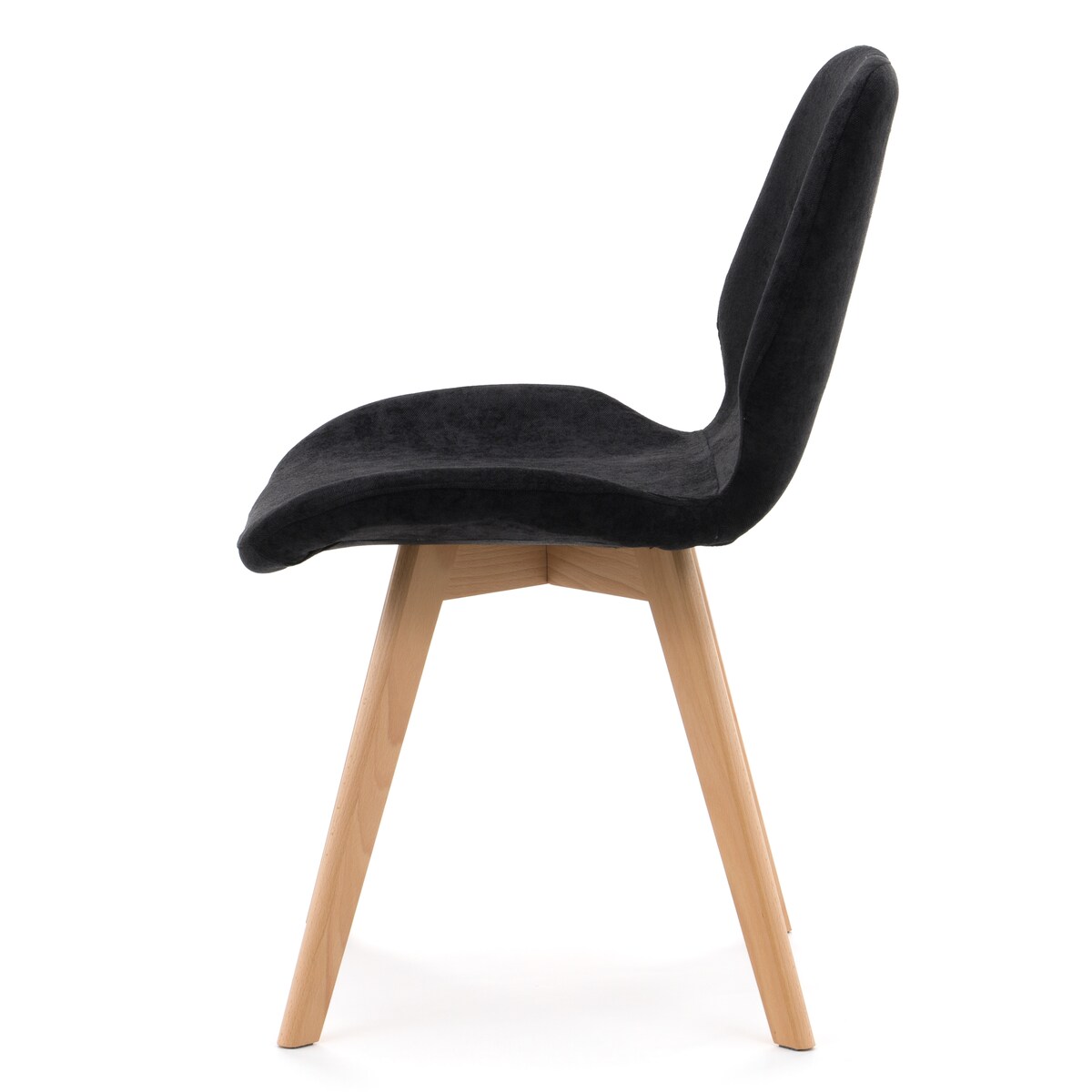 Krzesło tapicerowane skandynawskie welur DIAZ czarne