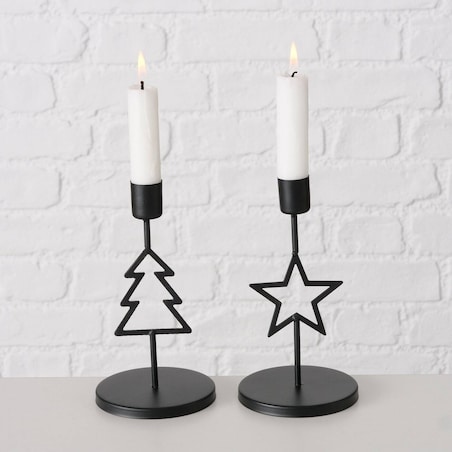 Metalowy świecznik na pojedynczą świecę NORGA, wys. 17 cm