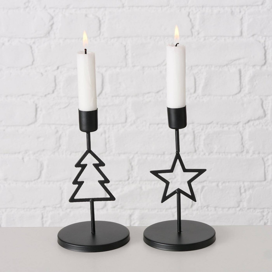 Metalowy świecznik na pojedynczą świecę NORGA, wys. 17 cm