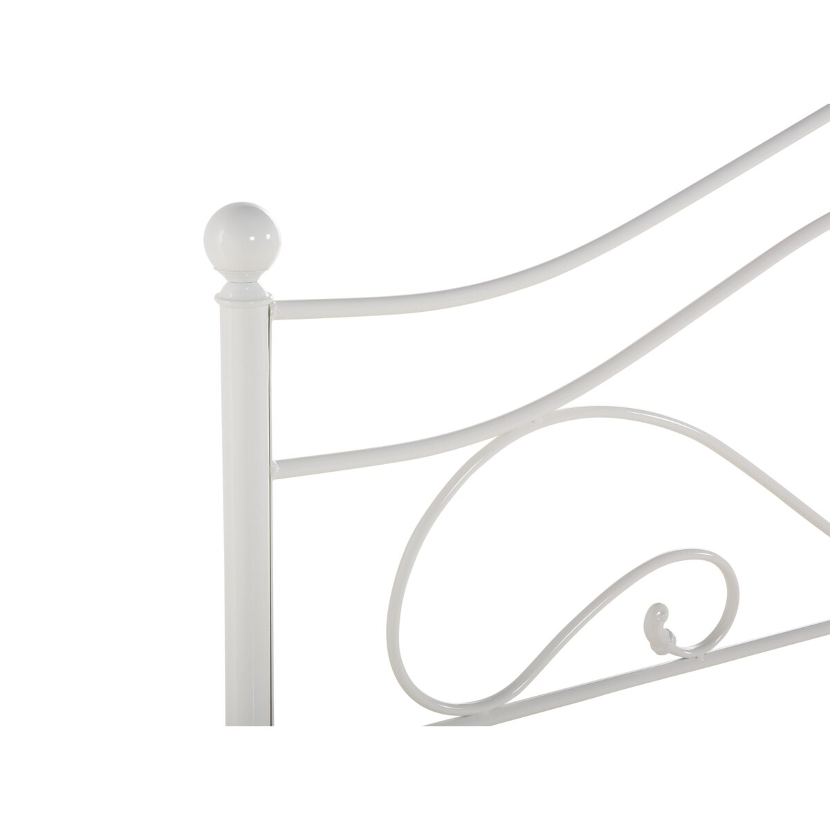 Łóżko metalowe 140 x 200 cm białe LYRA