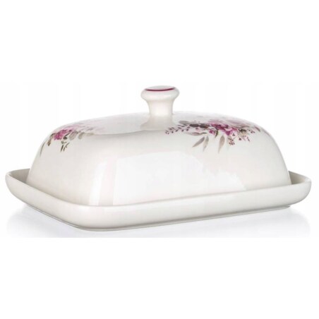 MASELNICZKA CERAMIKA na masło pojemnik w róże na prezent mama box jadalnia