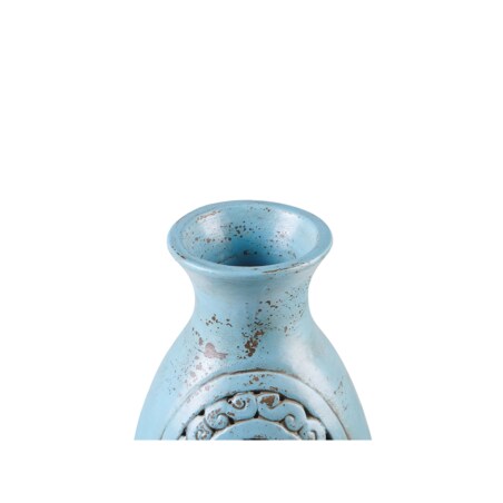 Wazon dekoracyjny gliniany niebieski MEGARA