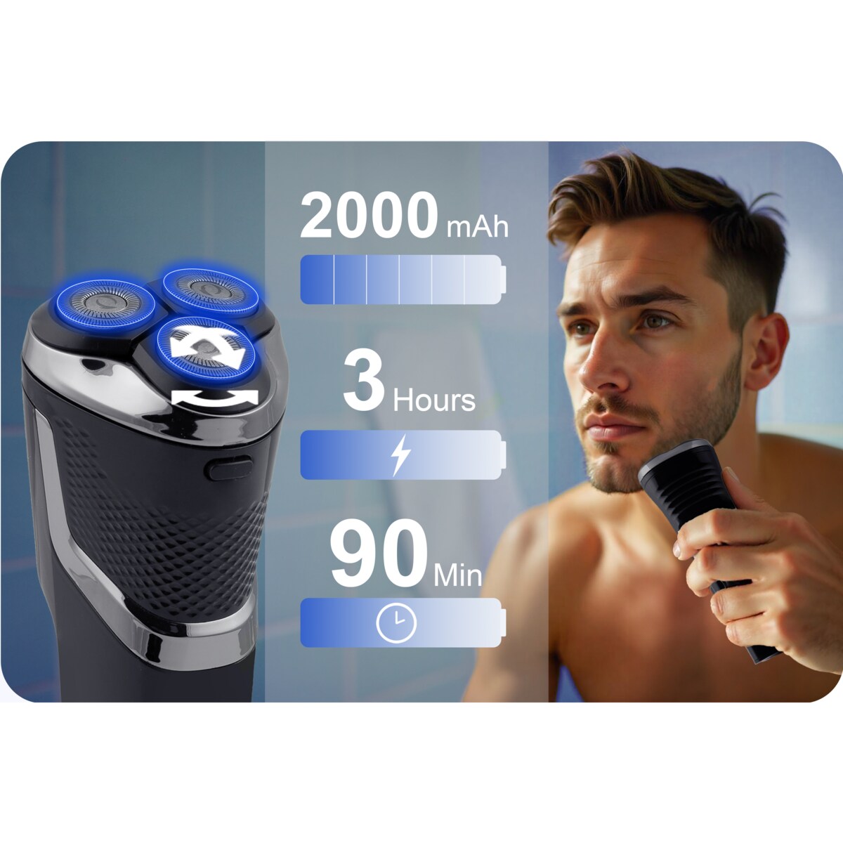 Maszynka do golenia 3 ostrza golarka do brody zarostu Berdsen