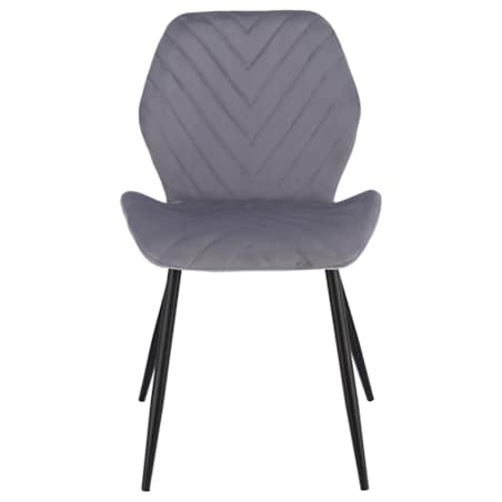 Krzesło tapicerowane welurowe MILARE szare