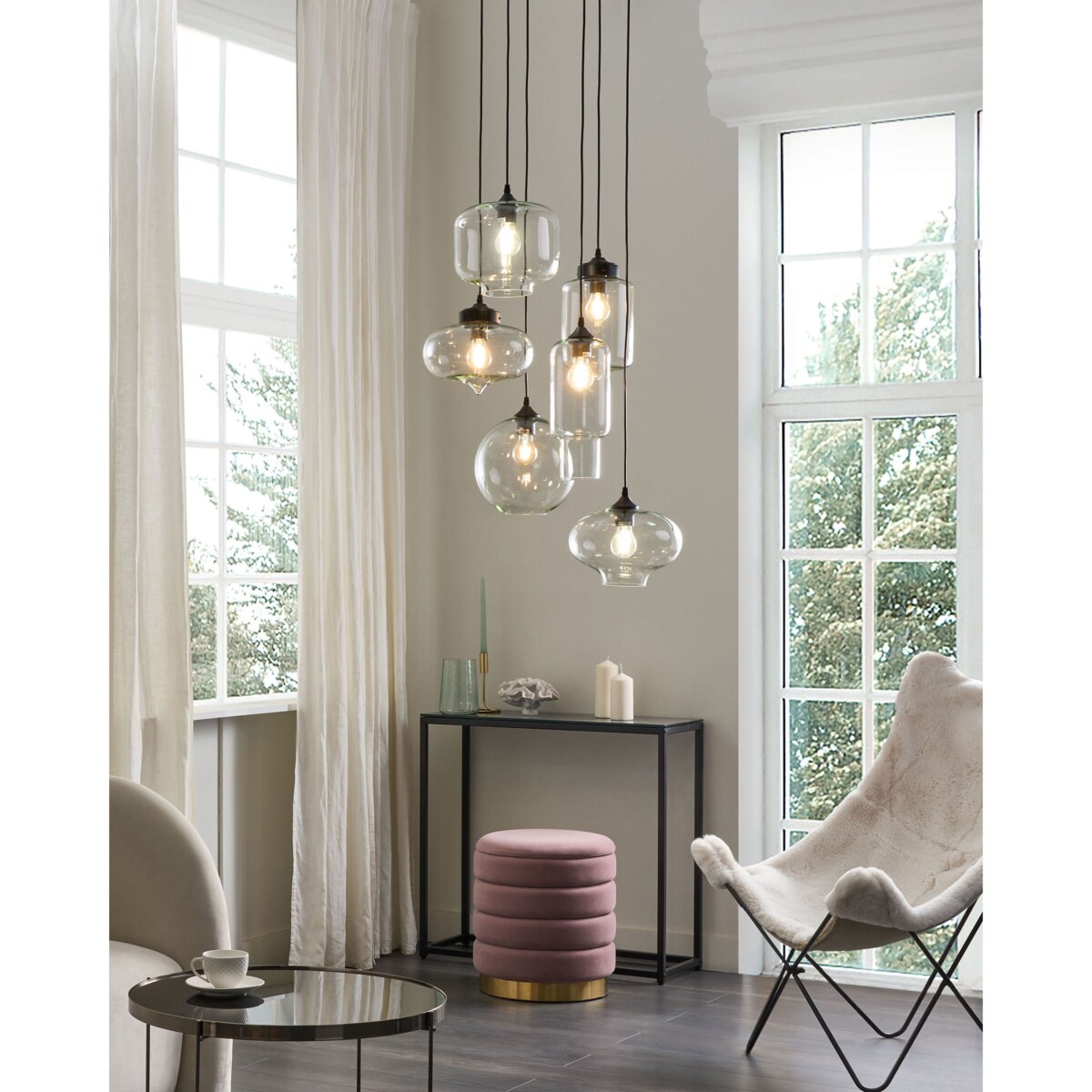 Lampa wisząca BEMBOKA Szkło Przezroczysty