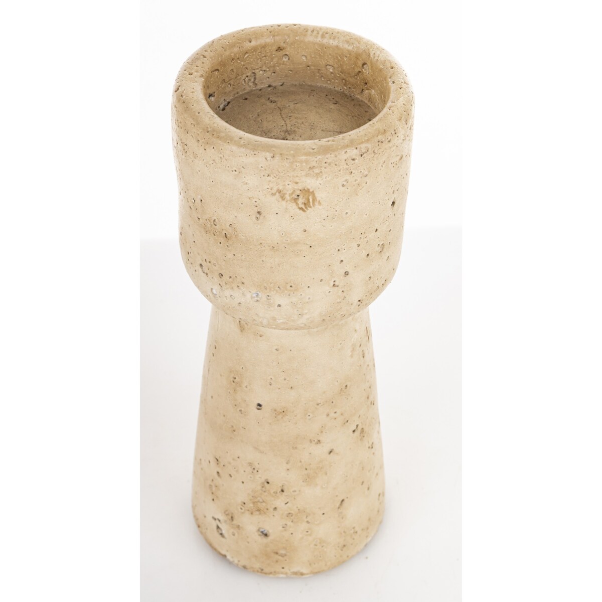 Świecznik cementowy 15x6x6 cm TORING-2 beżowy