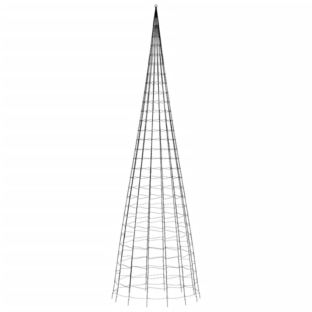 vidaXL Choinka LED na maszcie 3000 LED Zimna biel 800 cm