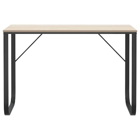 vidaXL Biurko komputerowe, czarno-dębowe, 110x60x73 cm, płyta wiórowa