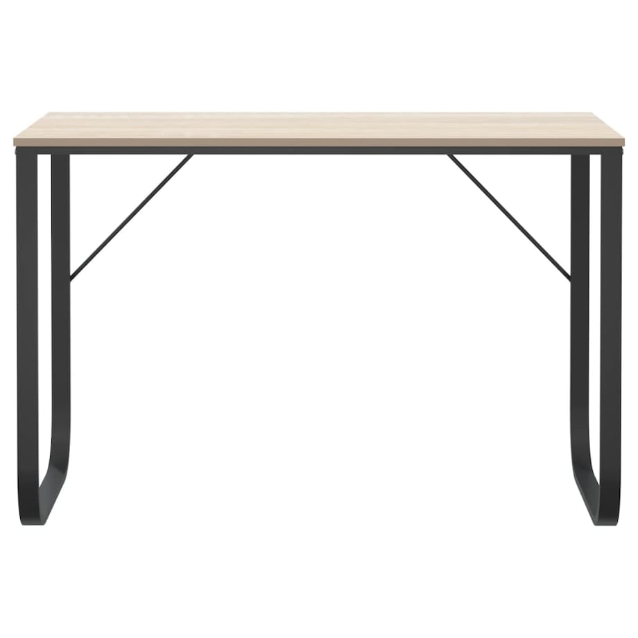 vidaXL Biurko komputerowe, czarno-dębowe, 110x60x73 cm, płyta wiórowa