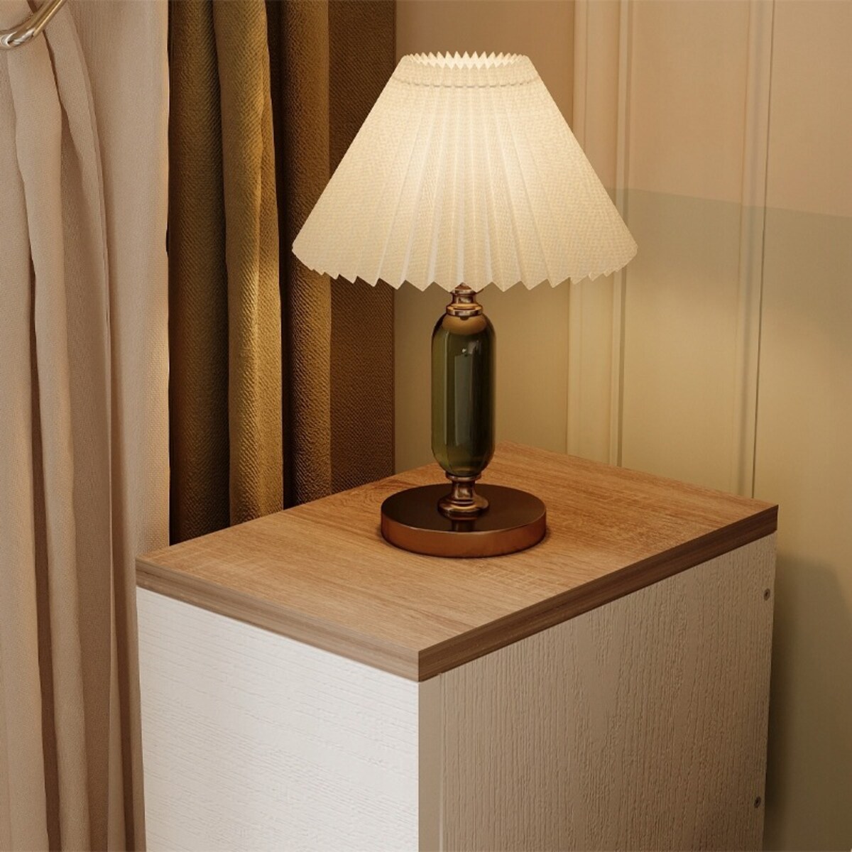 Szafka nocna wąska z szufladą stolik z półką nowoczesny loft sypialni 55 cm