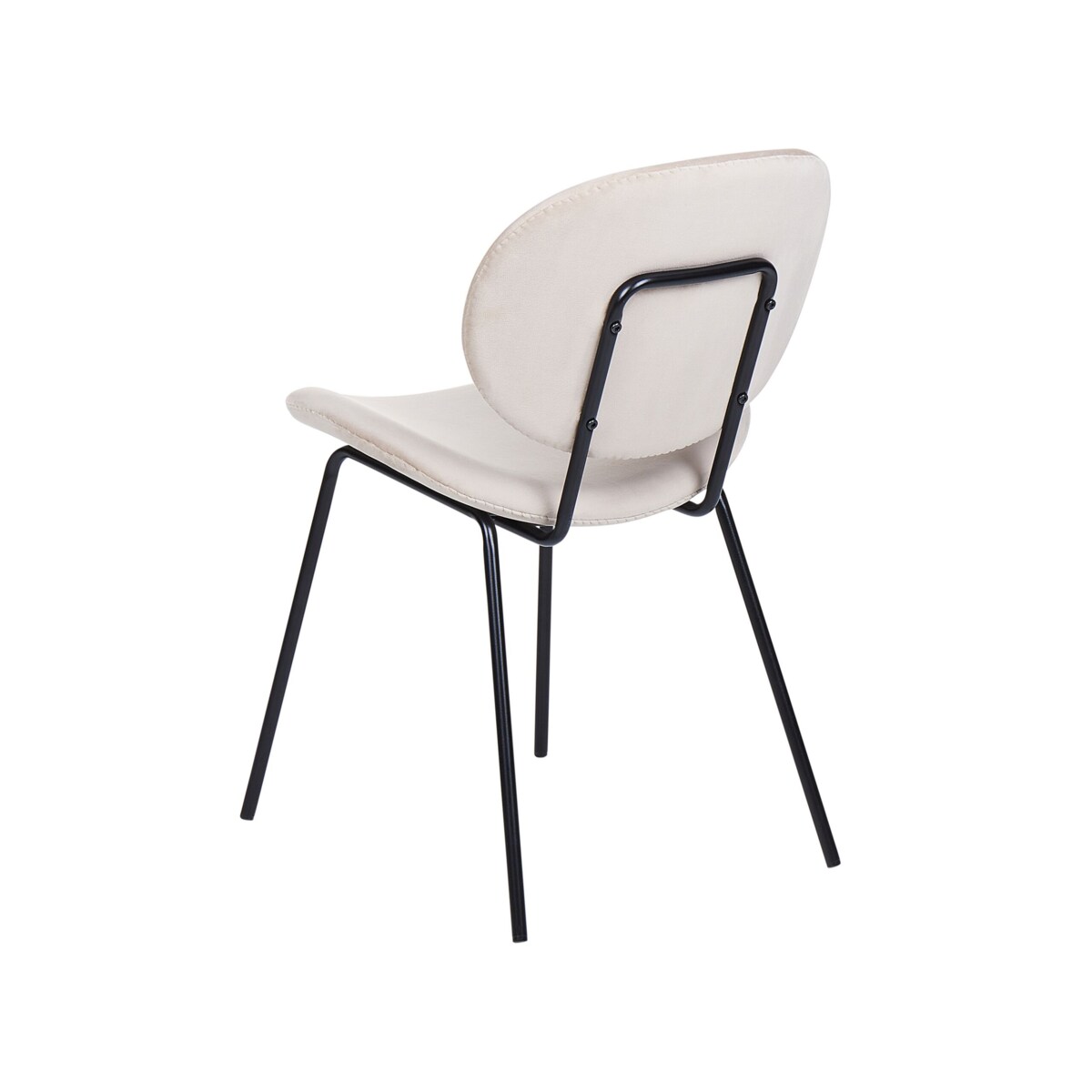 Zestaw 2 krzeseł do jadalni welurowy beżowy LUANA