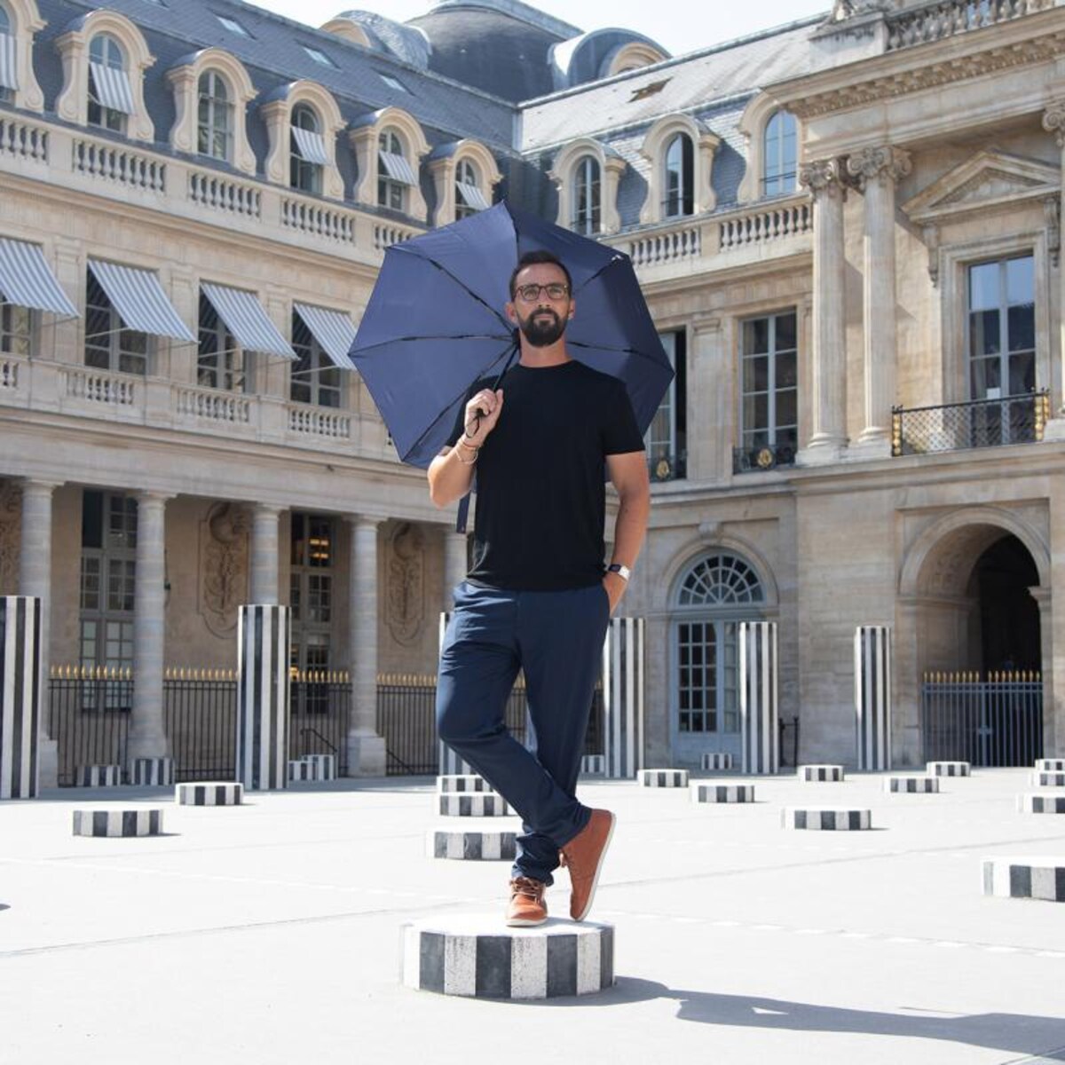 Parasol automat, granatowy