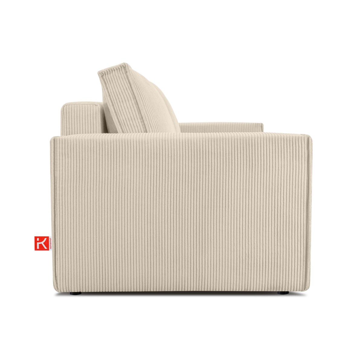 KONSIMO NAPI Sofa 3-osobowa z pojemnikiem pościel, kremowy