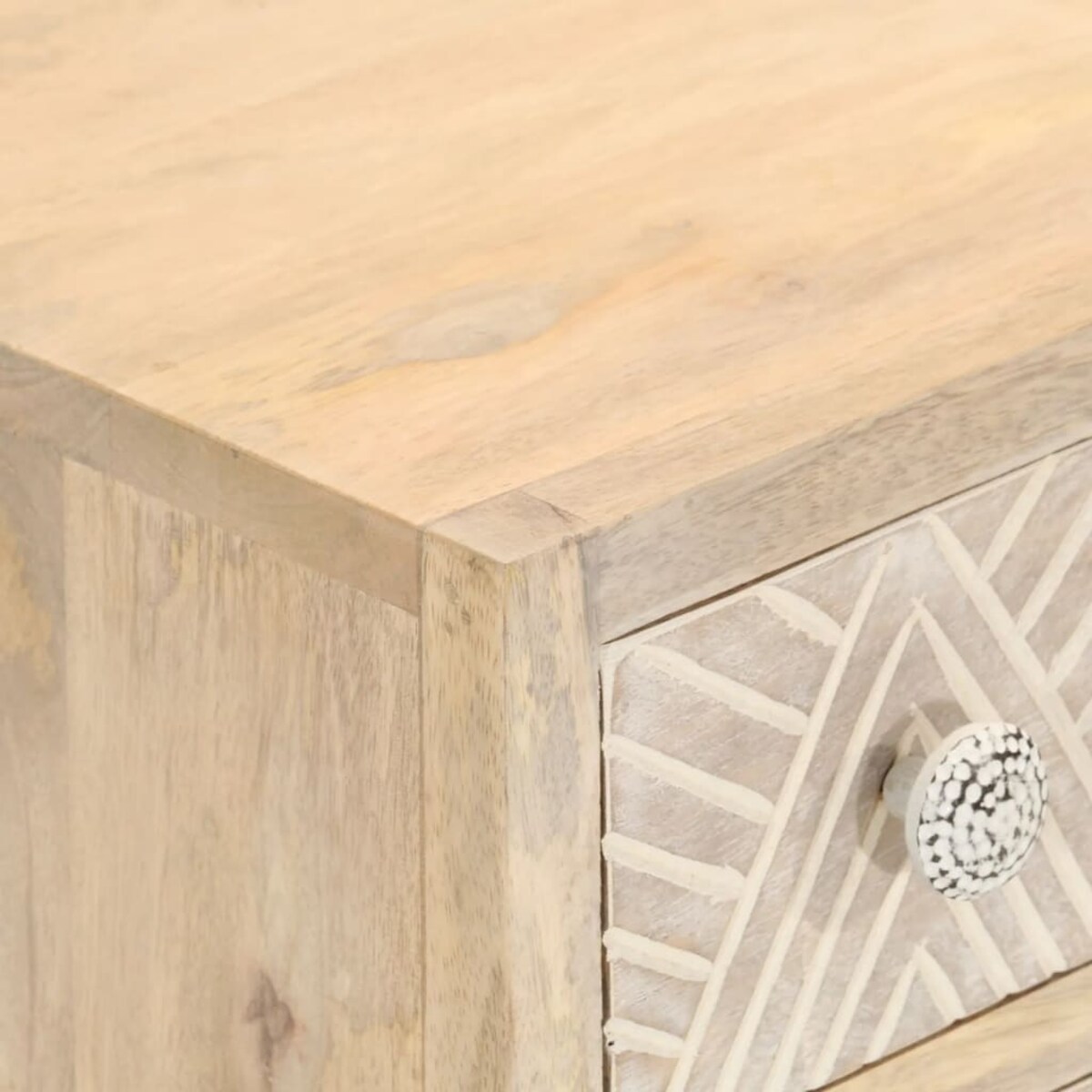 vidaXL Szafka, 55x30x76 cm, lite drewno mango i żelazo