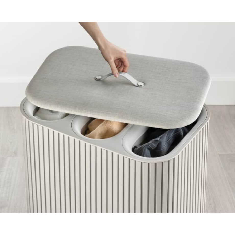 Kosz na pranie potrójny (ecru) Tota Lux Joseph Joseph