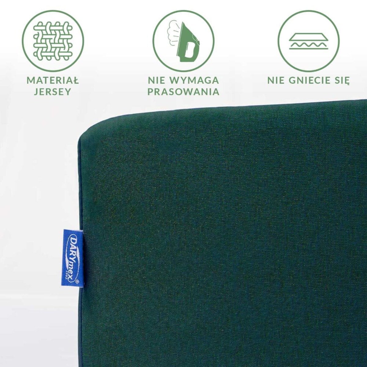 Prześcieradło jersey z gumką 90x200 kolor Zieleń Butelkowa