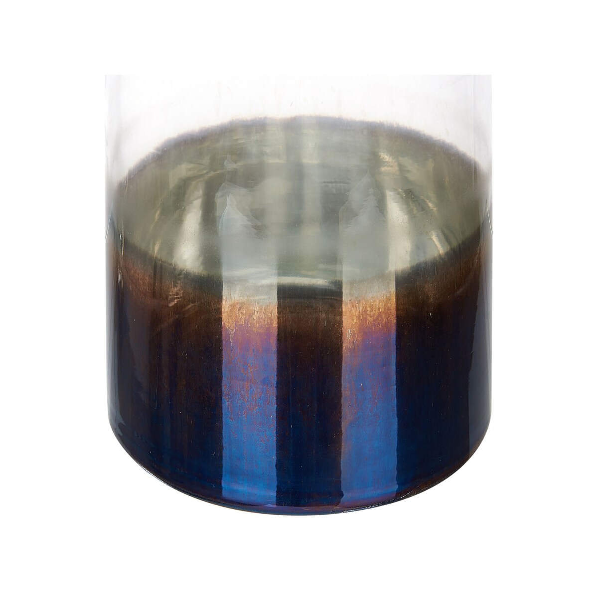 Wazon na kwiaty szklany 27 cm opalizujący wielokolorowy BHATURE