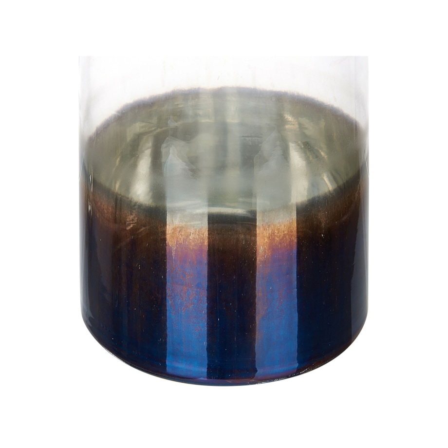 Wazon na kwiaty szklany 27 cm opalizujący wielokolorowy BHATURE